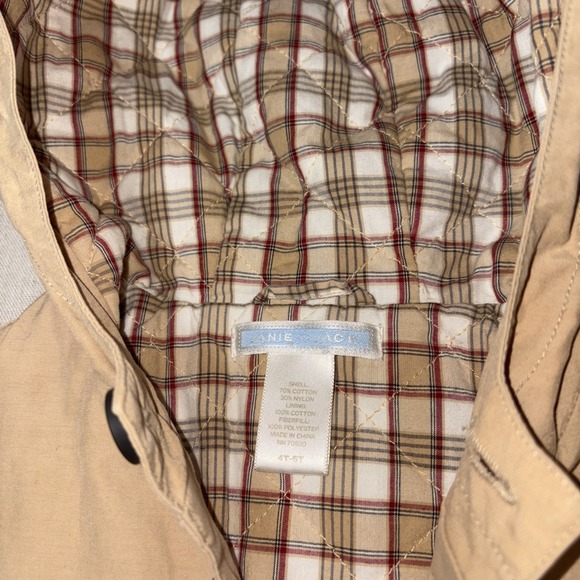 Janie And Jack Khaki Beige Cotton Jacket Parka Jacket Boys Toddler 4T-5T Neutral - Picture 3 of 9